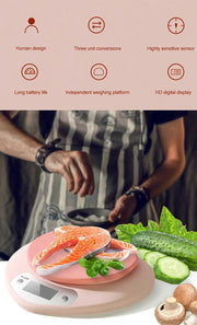 Herzförmige Digitale Küchenwaage Pink – Kawaii Design