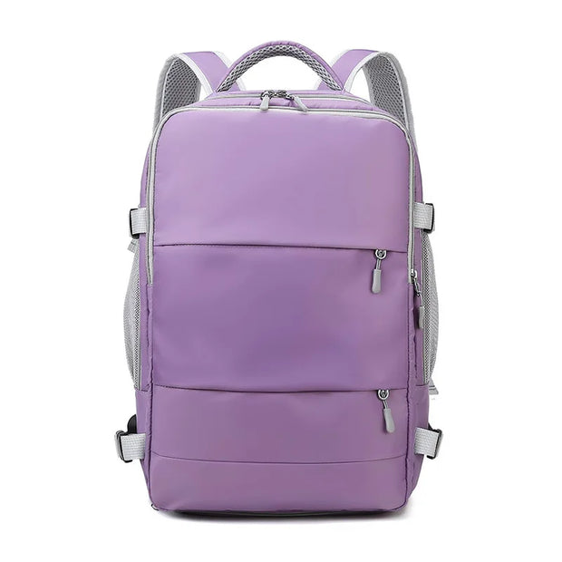 Rosa Wasserdichter Damen Rucksack – Anti-Diebstahl, USB, Groß