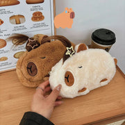 Kawaii Capybara Plüsch Federmäppchen – Niedliche Schultasche