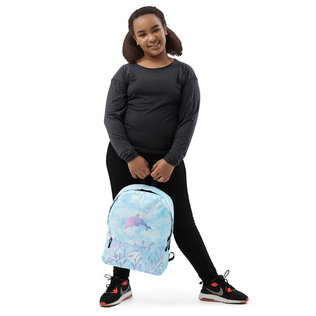 Delfin Ozean Rucksack Kinder/Teen – Personalisierbar (Name)