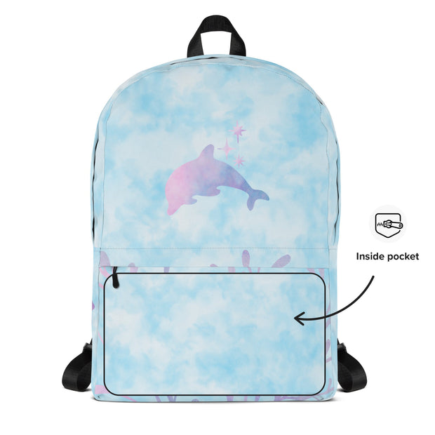 Delfin Ozean Rucksack Kinder/Teen – Personalisierbar (Name)