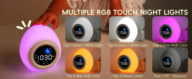 Welpenform Kinderwecker mit Nachtlicht – Süße Schlafuhr