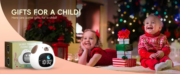 Welpenform Kinderwecker mit Nachtlicht – Süße Schlafuhr