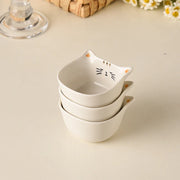 Katzenförmige Keramikschalen Set 2-teilig – 90ml Soßenschalen