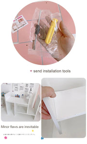 Kawaii MDF Holz Schreibtischorganisator Weiß – INS Regal