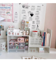Kawaii MDF Holz Schreibtischorganisator Weiß – INS Regal