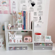 Kawaii MDF Holz Schreibtischorganisator Weiß – INS Regal