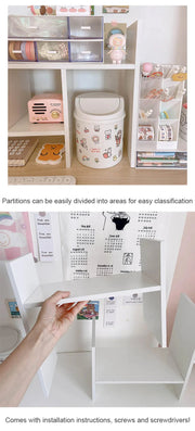 Kawaii MDF Holz Schreibtischorganisator Weiß – INS Regal