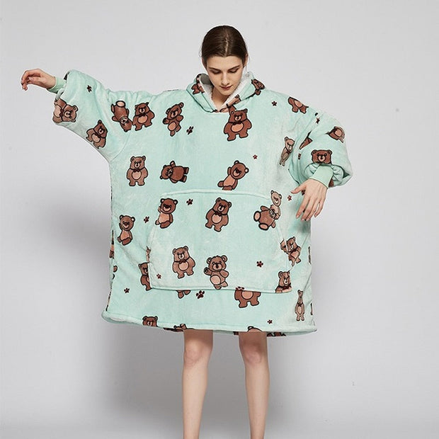 Kawaii Kuscheldecke Hoodie – Snuddie Umhang Decke