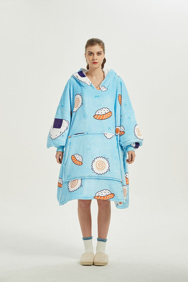 Kawaii Kuscheldecke Hoodie – Snuddie Umhang Decke