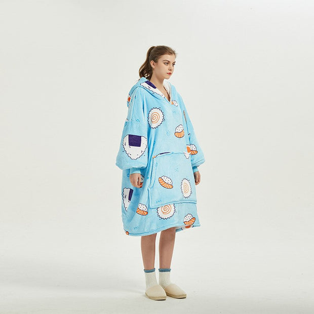Kawaii Kuscheldecke Hoodie – Snuddie Umhang Decke