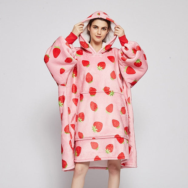 Kawaii Kuscheldecke Hoodie – Snuddie Umhang Decke