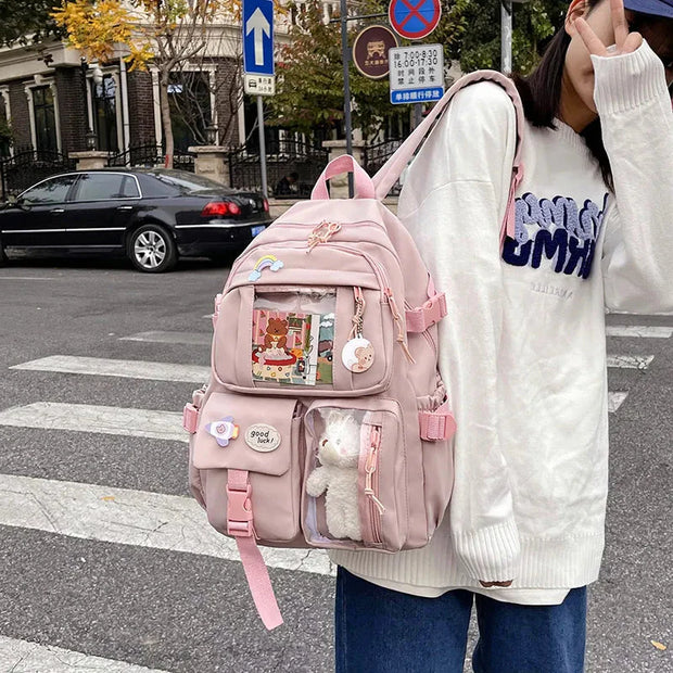 Kawaii Schulrucksack Mehrfach-Taschen ITA Reise Rucksack