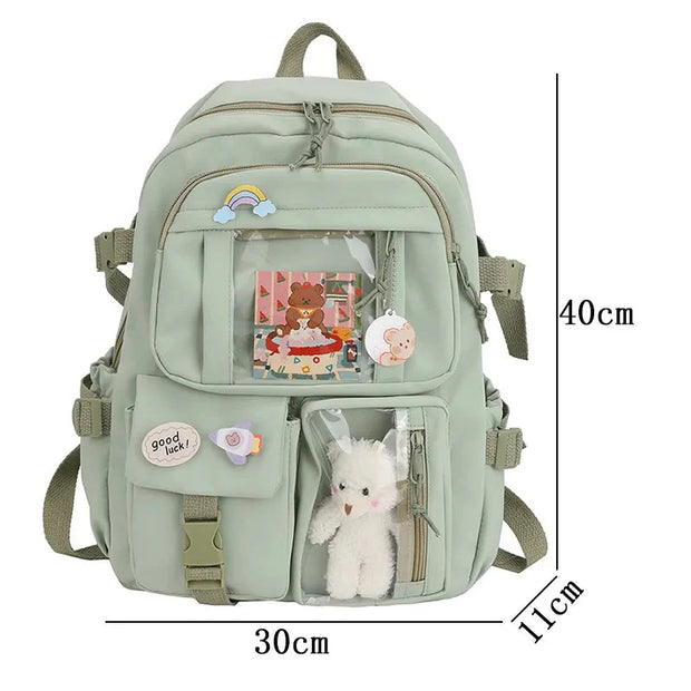 Kawaii Schulrucksack Mehrfach-Taschen ITA Reise Rucksack