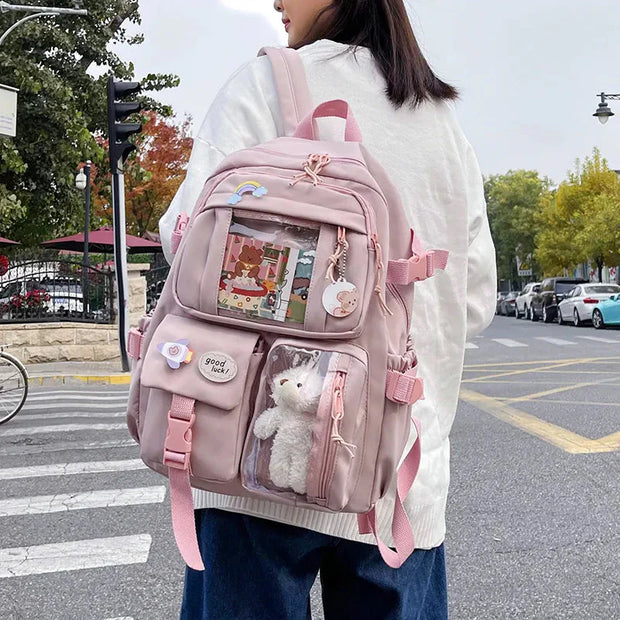 Kawaii Schulrucksack Mehrfach-Taschen ITA Reise Rucksack