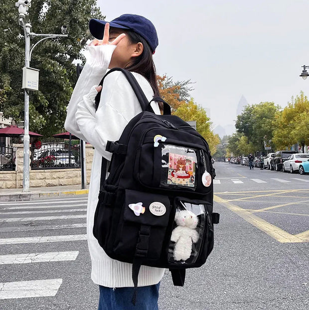 Kawaii Schulrucksack Mehrfach-Taschen ITA Reise Rucksack