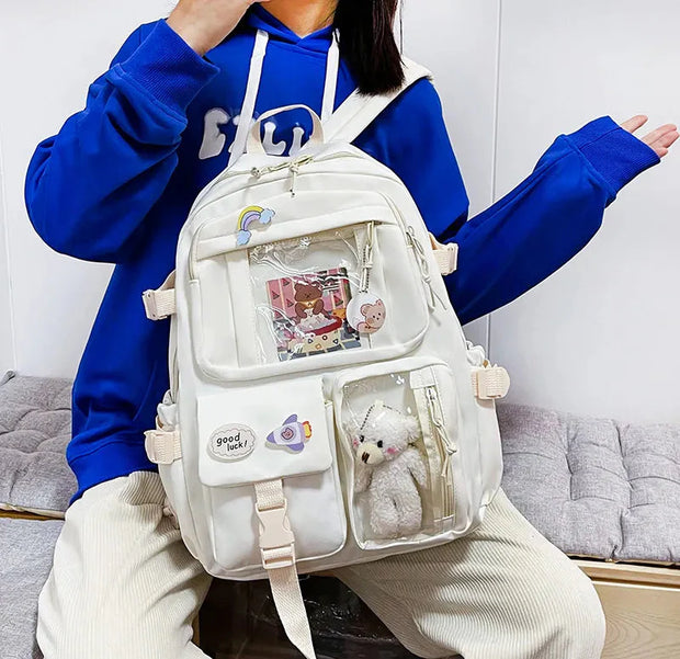 Kawaii Schulrucksack Mehrfach-Taschen ITA Reise Rucksack