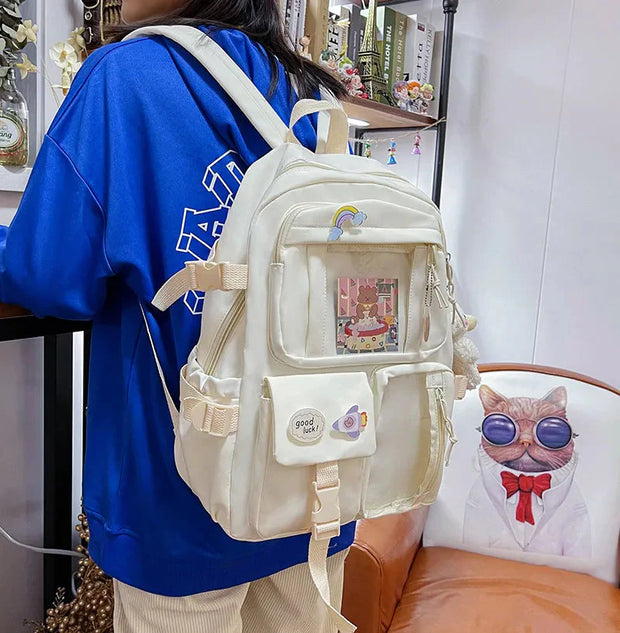 Kawaii Schulrucksack Mehrfach-Taschen ITA Reise Rucksack
