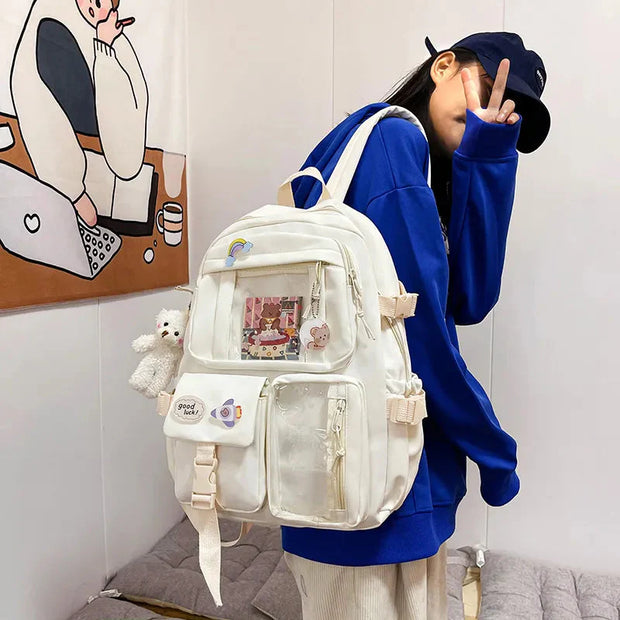 Kawaii Schulrucksack Mehrfach-Taschen ITA Reise Rucksack