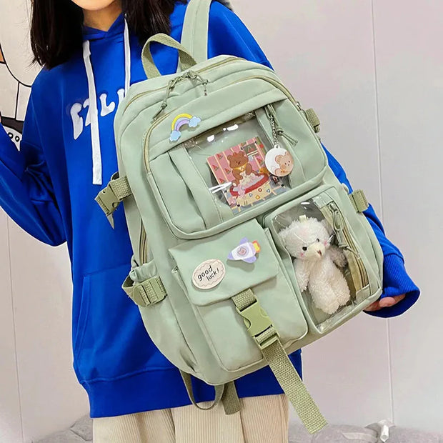 Kawaii Schulrucksack Mehrfach-Taschen ITA Reise Rucksack