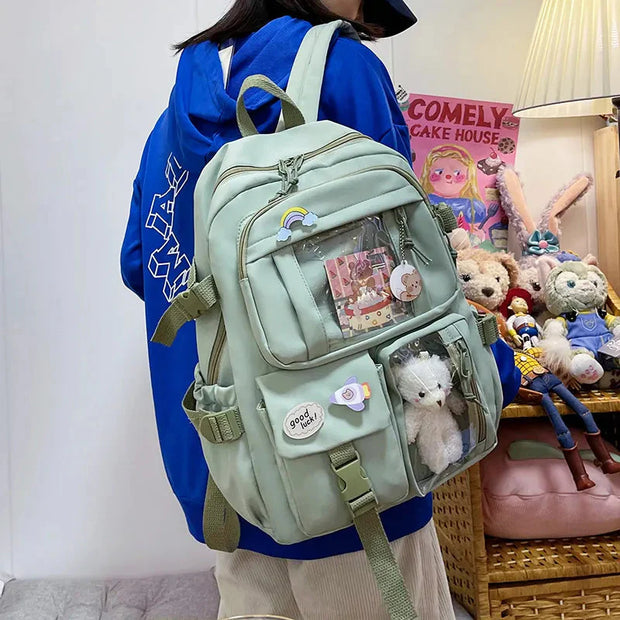 Kawaii Schulrucksack Mehrfach-Taschen ITA Reise Rucksack