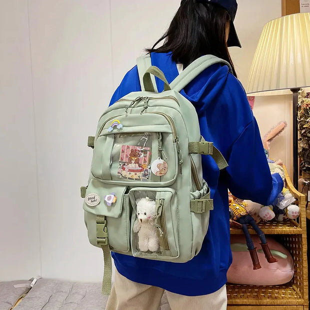 Kawaii Schulrucksack Mehrfach-Taschen ITA Reise Rucksack