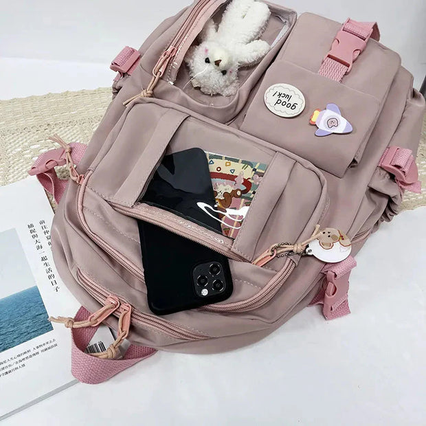 Kawaii Schulrucksack Mehrfach-Taschen ITA Reise Rucksack
