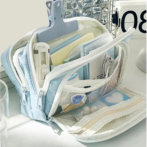 Kawaii Federmäppchen Groß Pastell Reißverschluss – Viel Platz