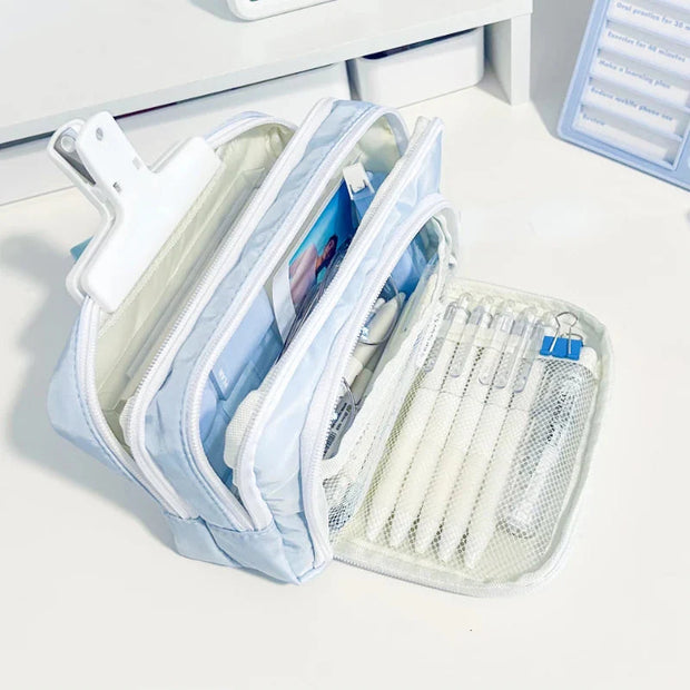 Kawaii Federmäppchen Groß Pastell Reißverschluss – Viel Platz