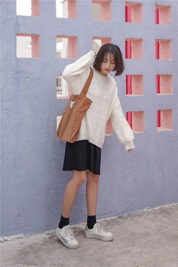 Kord Einkaufstasche aus Cord – Einfache Tragetasche