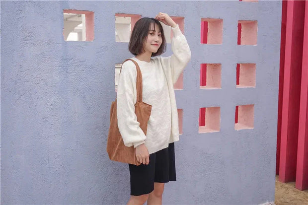 Kord Einkaufstasche aus Cord – Einfache Tragetasche