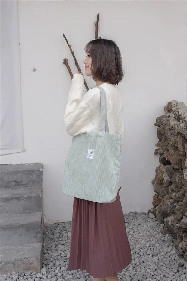 Kord Einkaufstasche aus Cord – Einfache Tragetasche