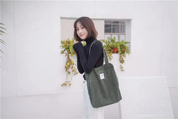 Kord Einkaufstasche aus Cord – Einfache Tragetasche