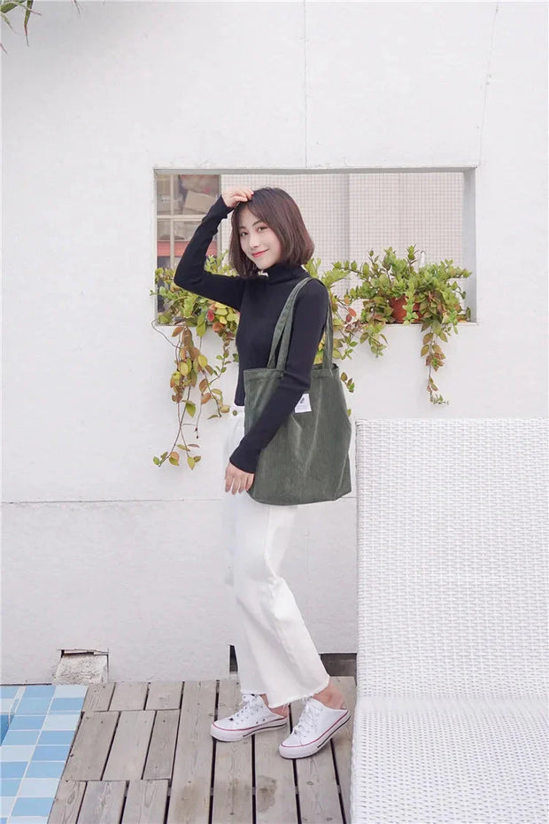 Kord Einkaufstasche aus Cord – Einfache Tragetasche