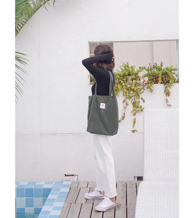 Kord Einkaufstasche aus Cord – Einfache Tragetasche