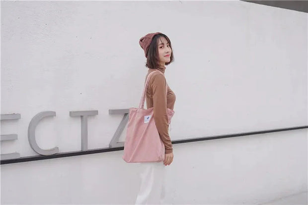 Kord Einkaufstasche aus Cord – Einfache Tragetasche