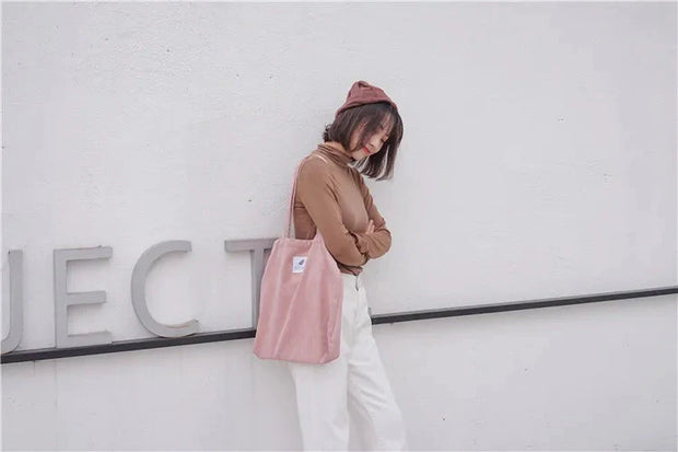 Kord Einkaufstasche aus Cord – Einfache Tragetasche