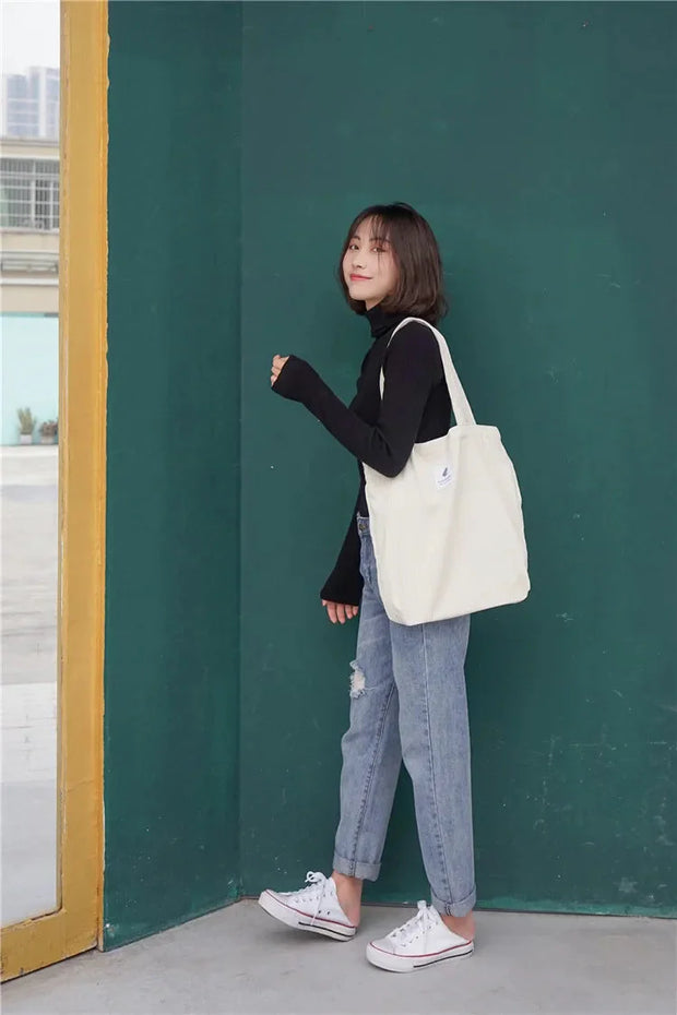 Kord Einkaufstasche aus Cord – Einfache Tragetasche