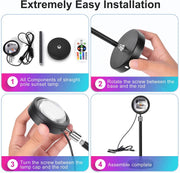 Bluetooth Sonnenuntergang Projektorlampe – 16-Farben LED Nachtlicht