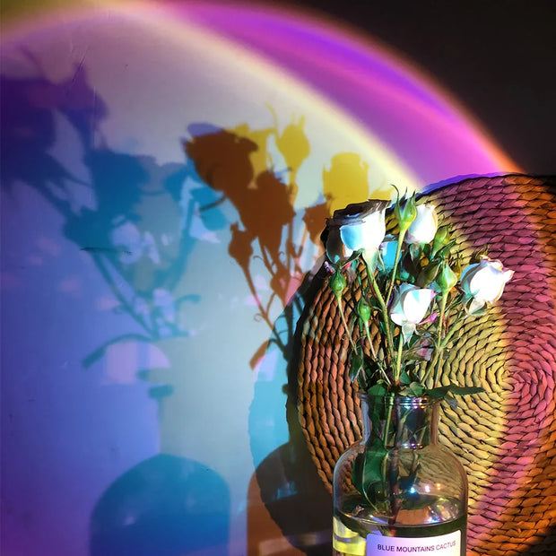 Bluetooth Sonnenuntergang Projektorlampe – 16-Farben LED Nachtlicht