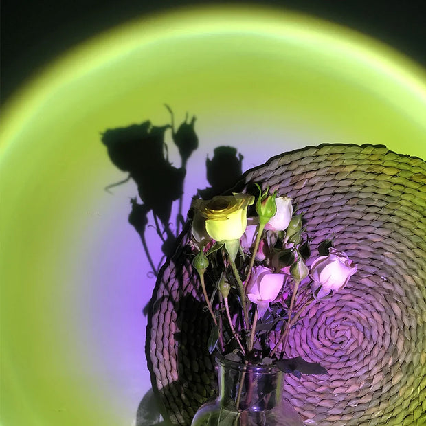 Bluetooth Sonnenuntergang Projektorlampe – 16-Farben LED Nachtlicht