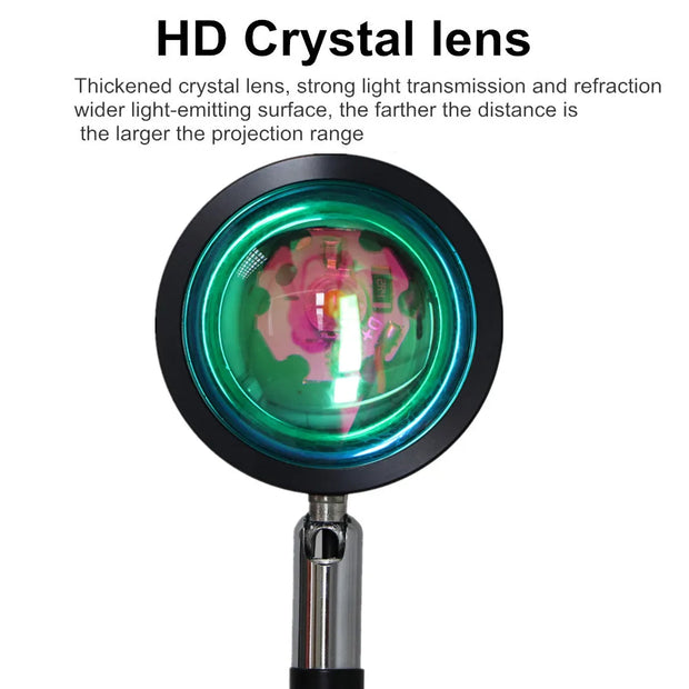 Bluetooth Sonnenuntergang Projektorlampe – 16-Farben LED Nachtlicht