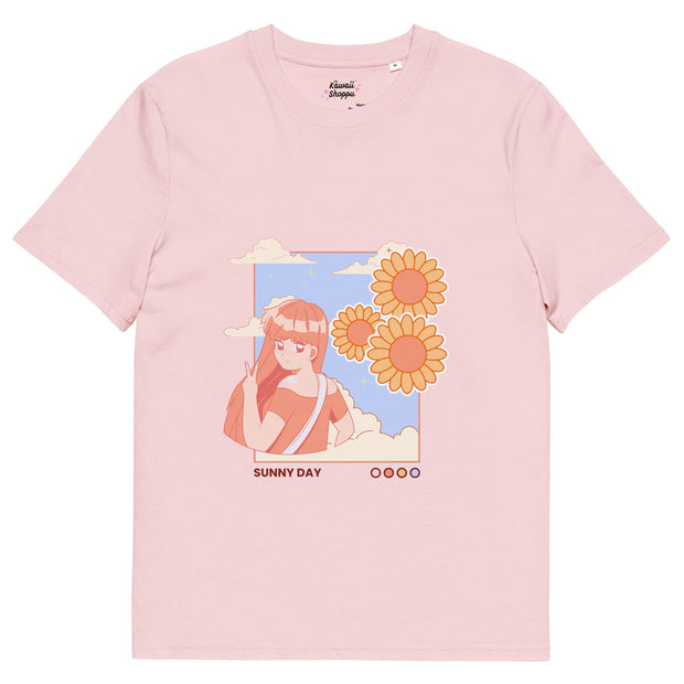 Kawaii T-Shirt Bio-Baumwolle – Sunny Day Design