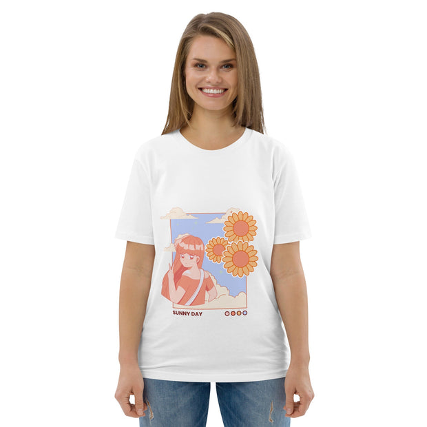 Kawaii T-Shirt Bio-Baumwolle – Sunny Day Design