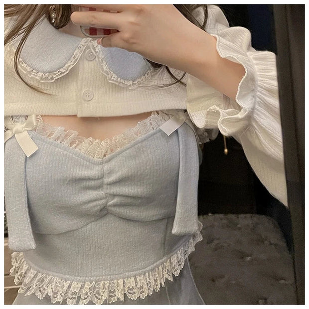 Kawaii Kleid mit Spitzen-Schleife – Süßes Design