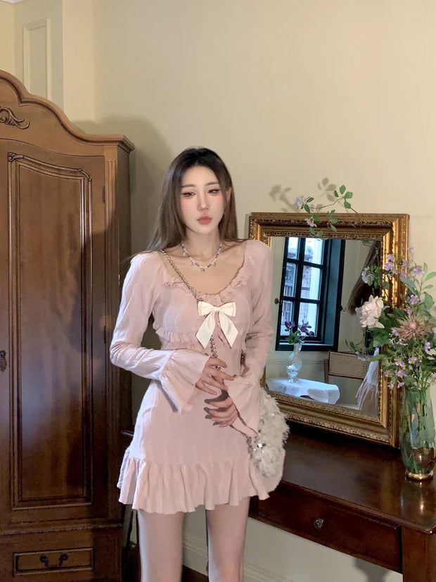 Kawaii Mini Kleid Rosa Y2K – Süßes Partykleid