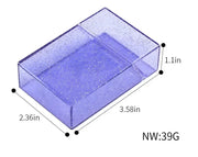 Transparente Glitzer Fotokarten Aufbewahrungsbox Halter