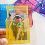 Transparente Glitzer Fotokarten Aufbewahrungsbox Halter