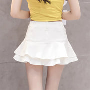 Vintage A-Linien Jeansrock Mini mit Shorts