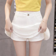 Vintage A-Linien Jeansrock Mini mit Shorts